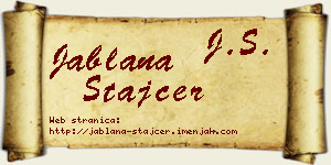 Jablana Štajcer vizit kartica